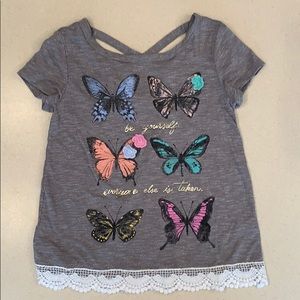 Adorable girls butterfly top